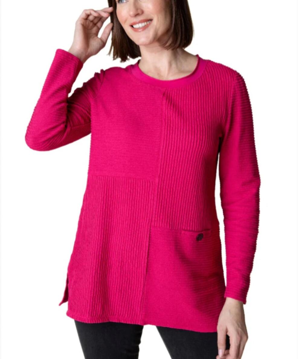 Habitat Seamed Pocket Tunic Pink Large Lagenlook Contemporary
